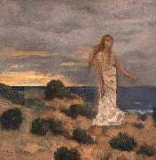 Pierre Puvis de Chavannes Woman on the Beach oil on canvas